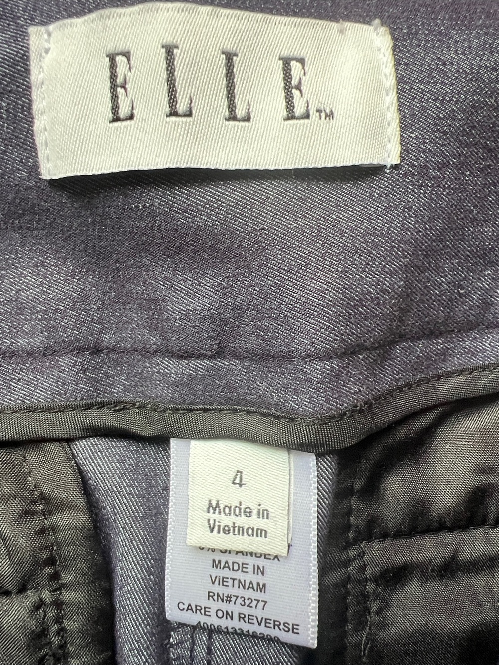 ELLE Women’s Blue High Waist Stretch Ankle Trousers Size 4 - Picture 5 of 15